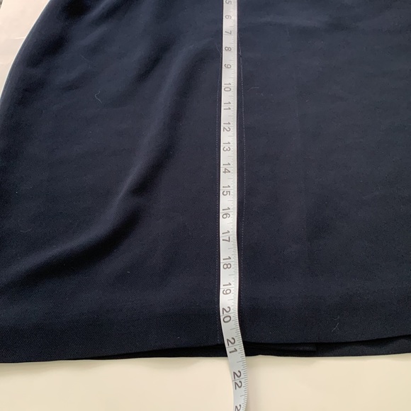 CHARTER CLUB SKIRT PLEATED  NAVY BLUE LINED - Picture 2 of 7